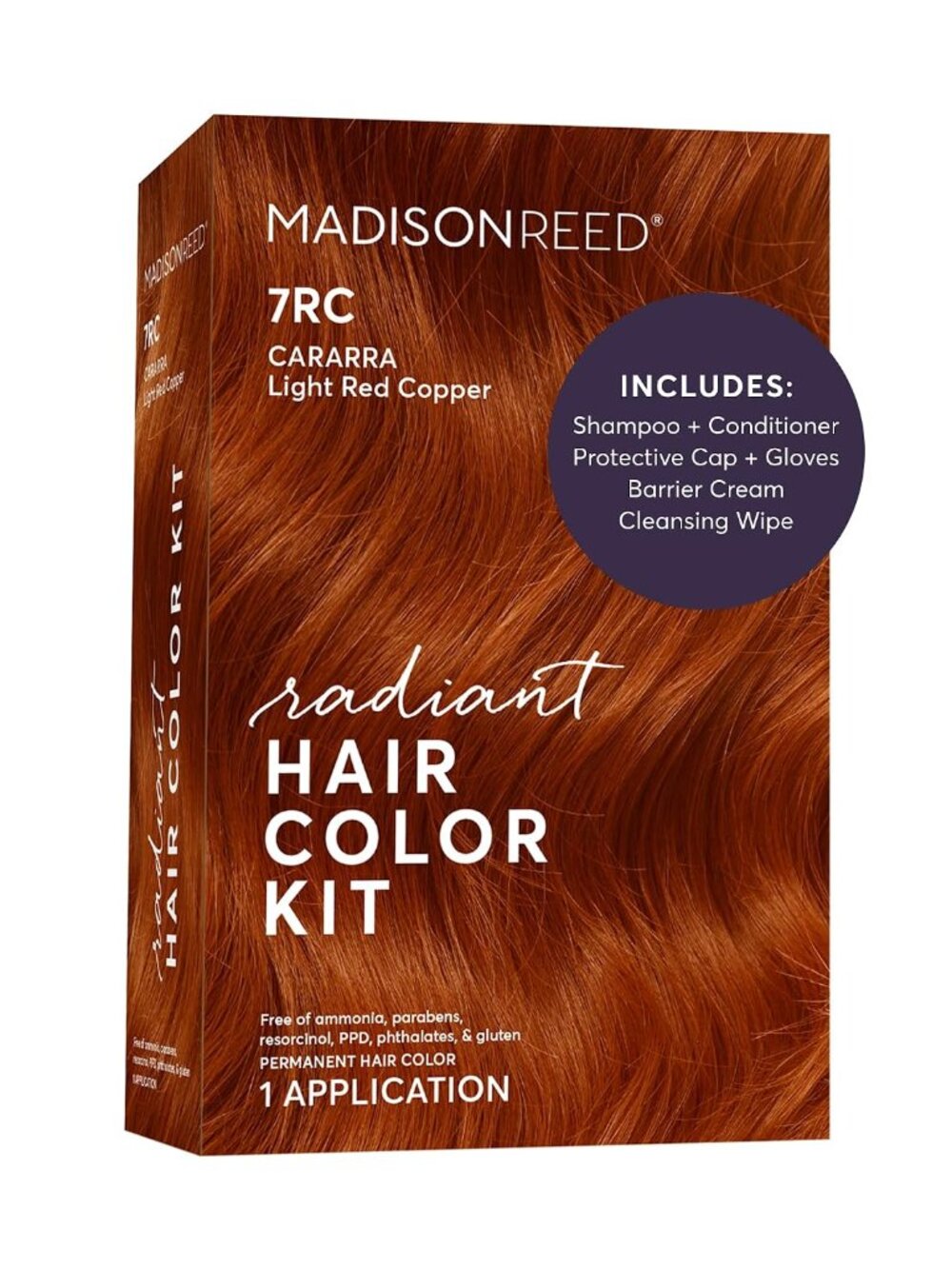 Madison Reed Radiant Hair Color Kit 7RC Carrara Crimson Copper Red Permanent